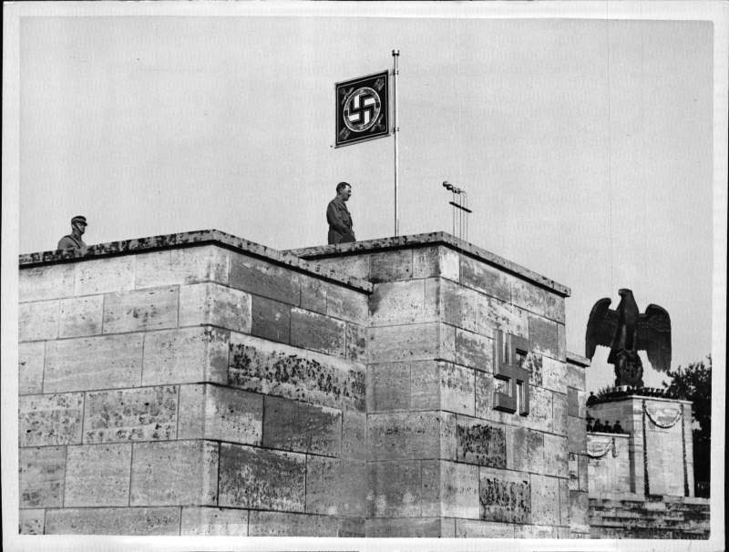 Reichsparteitag 1938, Adolf Hitler before his speech at the Apell von SA, SS, NSKK und NSFK in Luitpoldhain